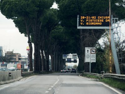 pannello a messaggio variabile autostradale Viale Leonardo da Vinci - Prato